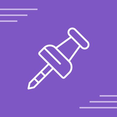 Pushpin web simgesi vektör illüstrasyonu