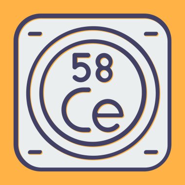 Kimyasal Element Web simgesi vektör çizimi