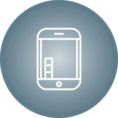 Benzersiz Mobil Vektör Satır Simgesi