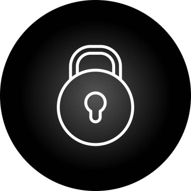 asma kilit web simgesi basit illüstrasyon