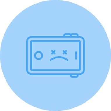 Üzücü. Web simgesi vektör illüstrasyonu