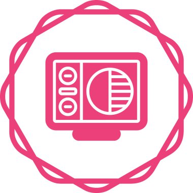 Masaüstü Bilgisayar Web simgesi vektör çizimi