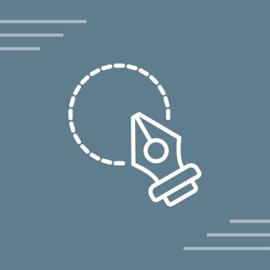 vektör çizim tek pusula simgesini