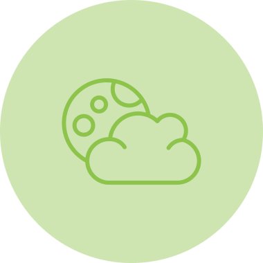 Bulut. Web simgesi basit illüstrasyon