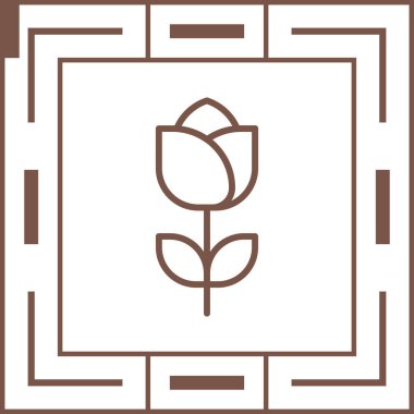 beautiful flower vector line icon