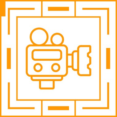 Bir kameranın vektör illüstrasyonu