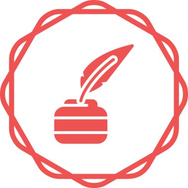 Bir kalem simgesinin vektör illüstrasyonu