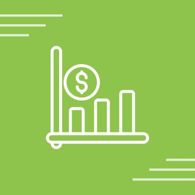İş ve finans simgesinin vektör illüstrasyonu