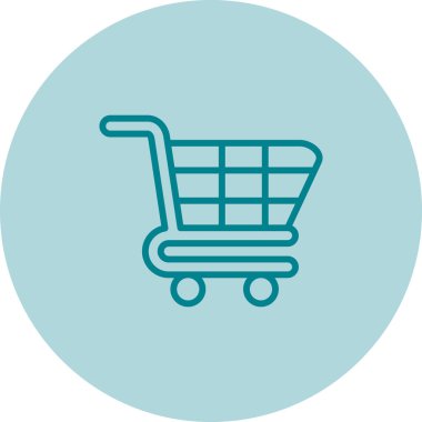 Alışveriş arabası simgesinin vektör çizimi