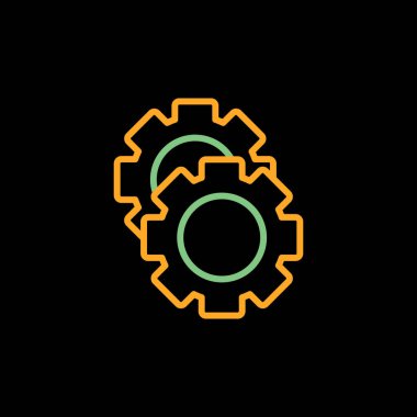 dişli logo vektör tasarımı çizimi