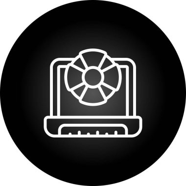 dizüstü bilgisayar simgesi web basit illüstrasyon