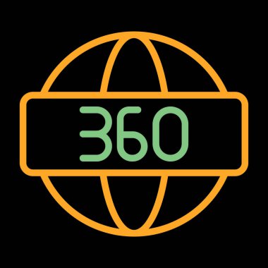 360 derece kabartma renk simgesi