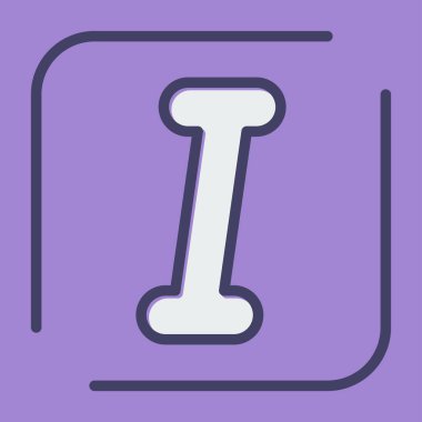 I harfi logo simgesi vektör çizim şablonu