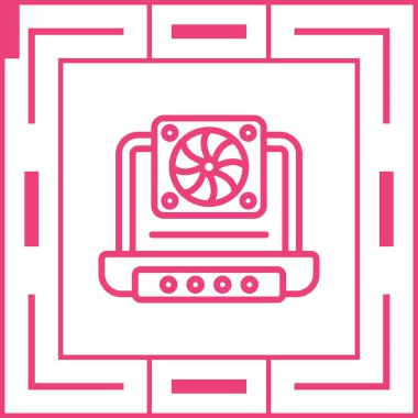 dizüstü bilgisayar simgesi web basit illüstrasyon