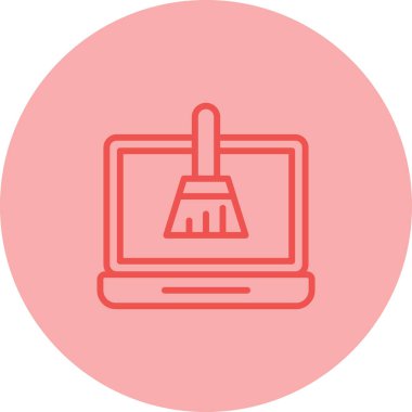 Modern b 'nin vektör çizimi dizüstü bilgisayarın ikonundan yoksun