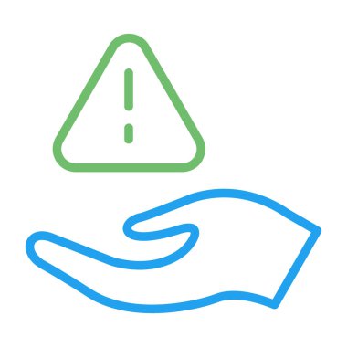 Bir koruma işareti ile el, vektör illüstrasyon