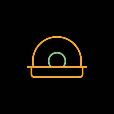 Kapak, kapak, şapka ikonu çizimi