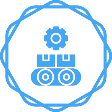 Bir tren simgesinin vektör illüstrasyonu