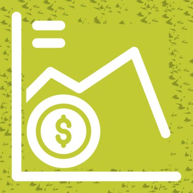 Dolar sembolü illüstrasyon grafiğiyle finansal büyüme grafiği