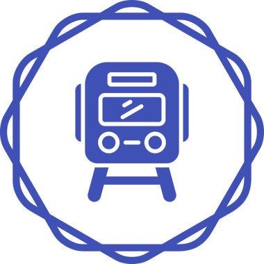 Tren simgesinin vektör illüstrasyonu
