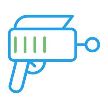 Bir mavi ve beyaz renk simgesinin vektör illüstrasyonu