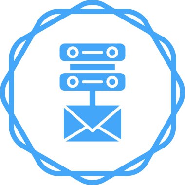 E- posta Sunucusu Web simgesi vektör çizimi 