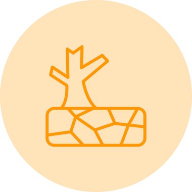 Modern ağaç simgesinin vektör illüstrasyonu