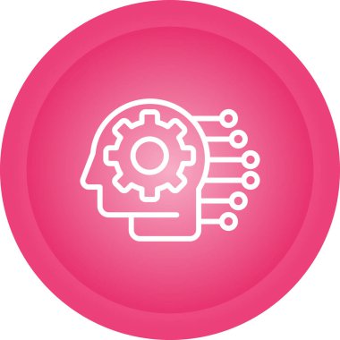 Makine Öğrenme Web simgesi vektör çizimi