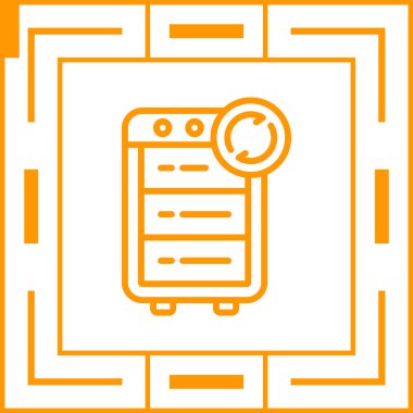 Yedekleme Sunucusu Web simgesi vektör çizimi 