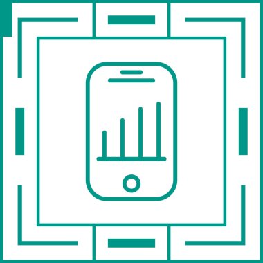 akıllı telefon simgesi soyut arkaplanda izole edildi