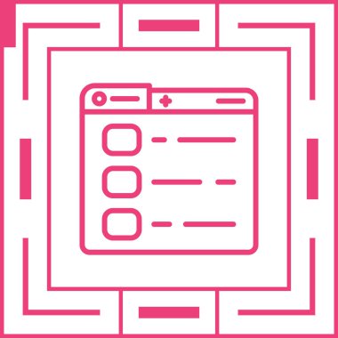 Kontrol listesi simgesi vektör illüstrasyonu