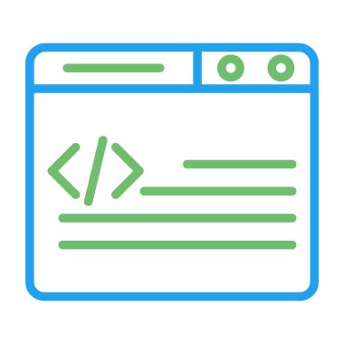 tarayıcı simgesi vektör illüstrasyonu