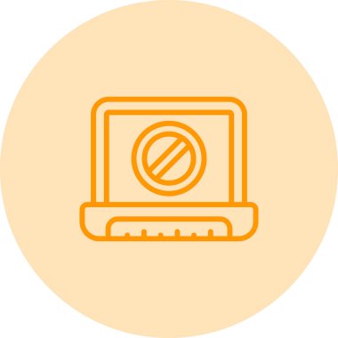 dizüstü bilgisayar simgesi web basit illüstrasyon