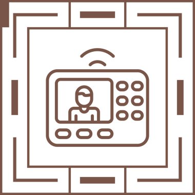 Video seslenmek vektör satırı simgesi