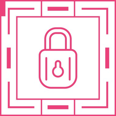 asma kilit ikon vektör çizimi