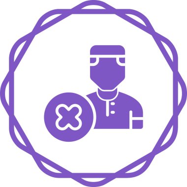 Doktor. Web simgesi basit illüstrasyon