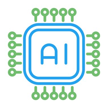 Yapay zeka robot renk simgesi. ai yapay zeka kavramı.