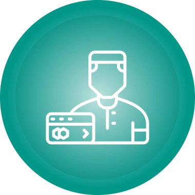 Bir sağlık çalışanı simgesinin çizimi