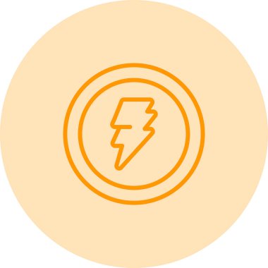 Yıldırımın vektör simgesi çizimi