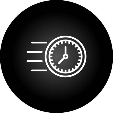 Saat simgesi. Web için zaman vektör simgesinin basit bir gösterimi. beyaz izole edilmiş