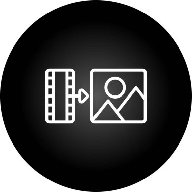 Video konsepti, film ile multimedya vektör simgesi