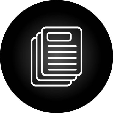 belge simgesi, vektör illüstrasyonu