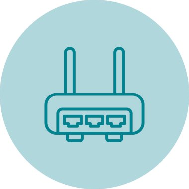 router simgesi web basit illüstrasyon