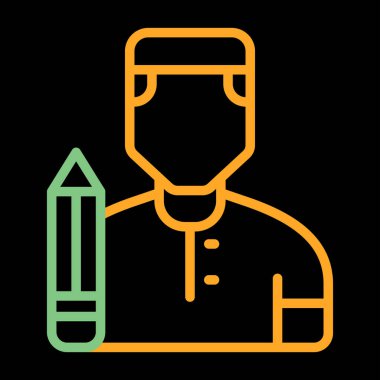 Kalem simgesi, vektör illüstrasyonu