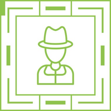 Şapkalı bir adamın vektör çizimi