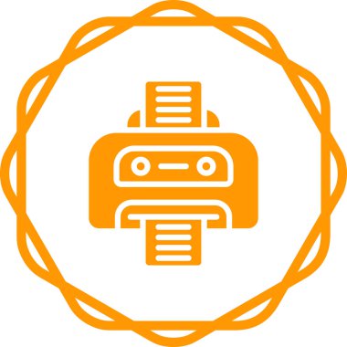 Yazıcı simgesi basit örnek