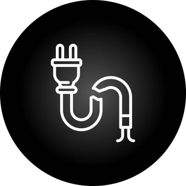 Kırık Kablo ağ simgesi vektör illüstrasyonu 