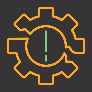 Zaman ayarları simgesi, vektör illüstrasyonu