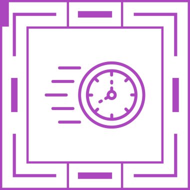 Saat simgesi vektör illüstrasyonu