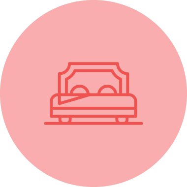 Yatağa. Web simgesi basit illüstrasyon